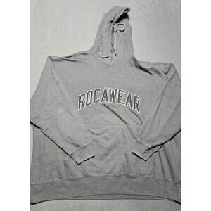 Rocawear Classic Spell out Gray Hoodie Sweatshirt‎ Menswear Hip Hop 4XB Big